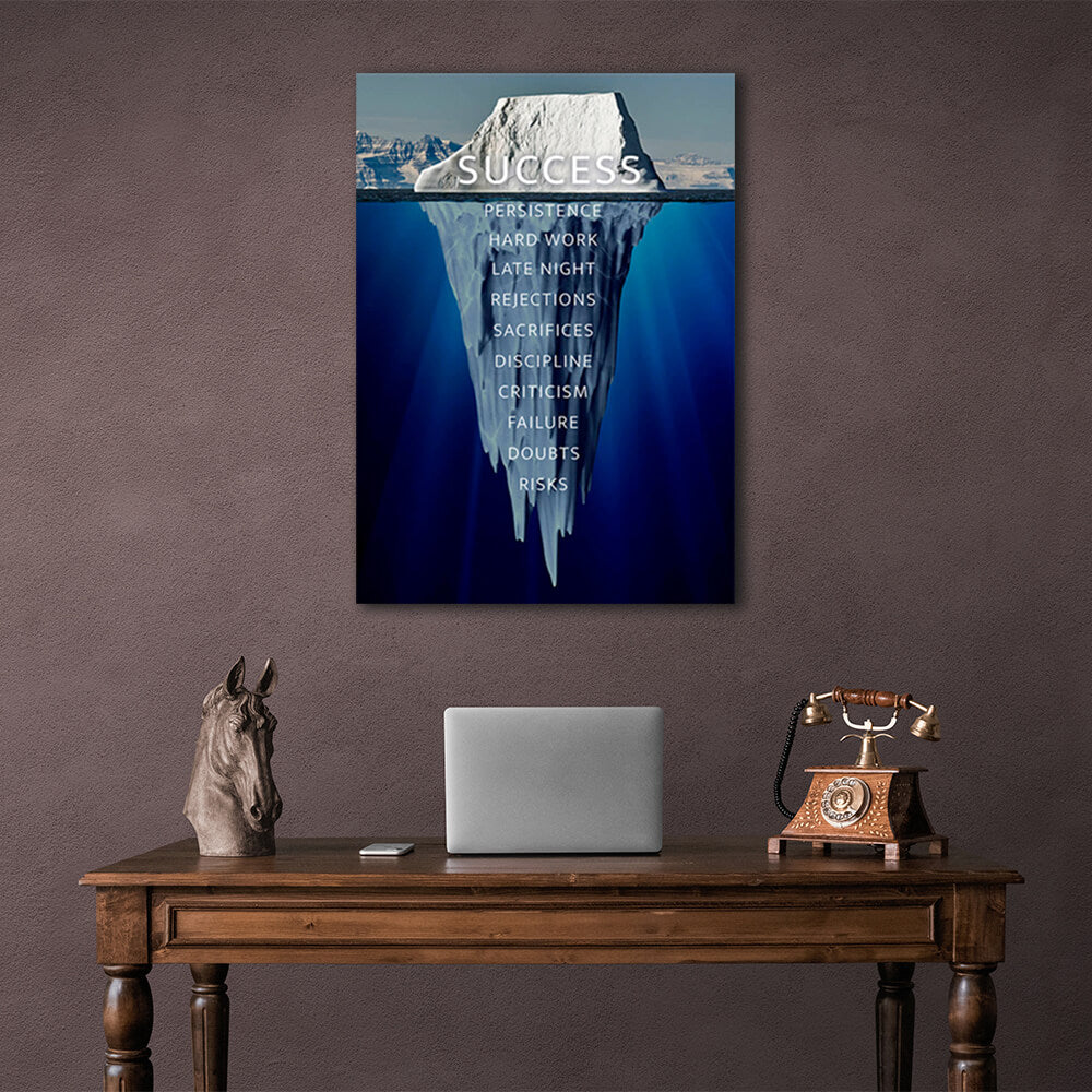 Um Erfolg zu motivieren Motivieren Leinwand Wand Kunstdruck