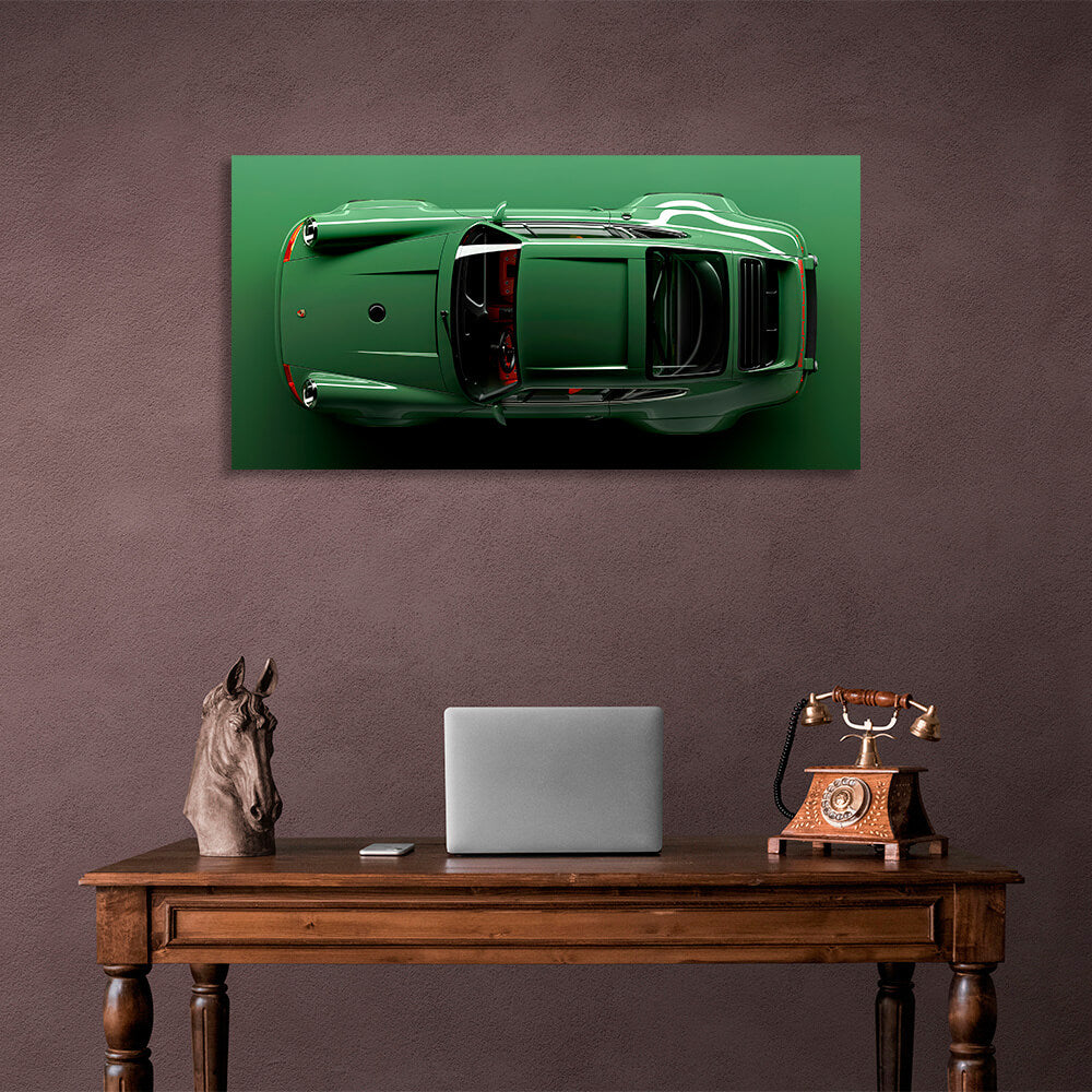 Leinwandbild, Motiv: Porsche 911, Grün