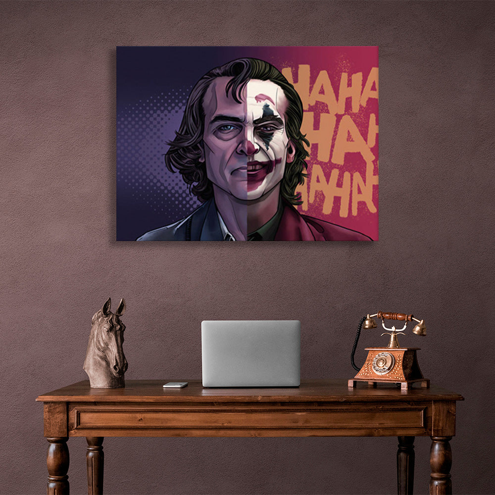 Joker Leinwand Wand Kunstdruck