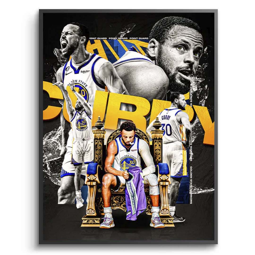 Leinwandbild, Motiv: Basketballspieler, Golden State Warriors, Stephen Curry, Wandbild