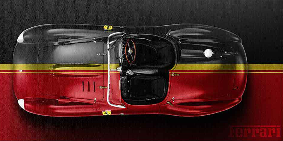 Leinwandbild, Porsche 911, grün, auf grauem Hintergrund