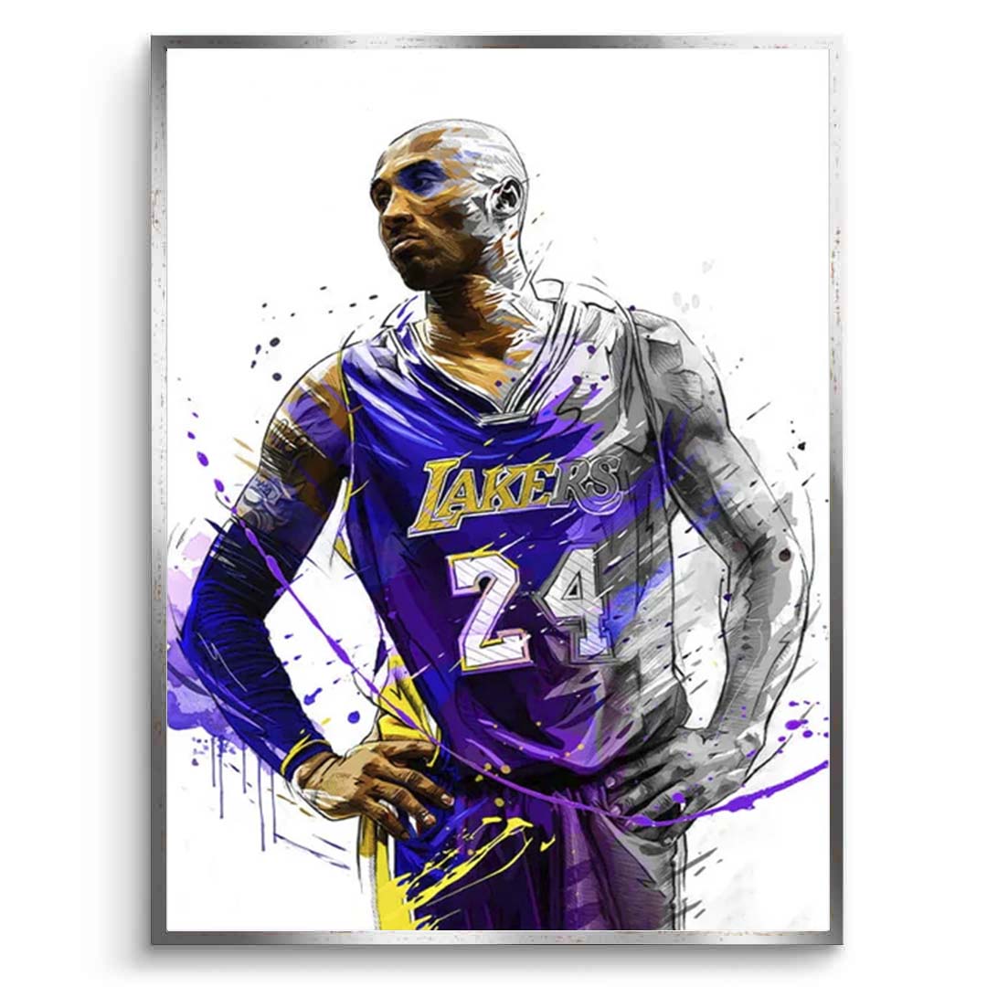 Leinwandbild, Motiv Basketballspieler Kobe Bryant, Los Angeles Lakers