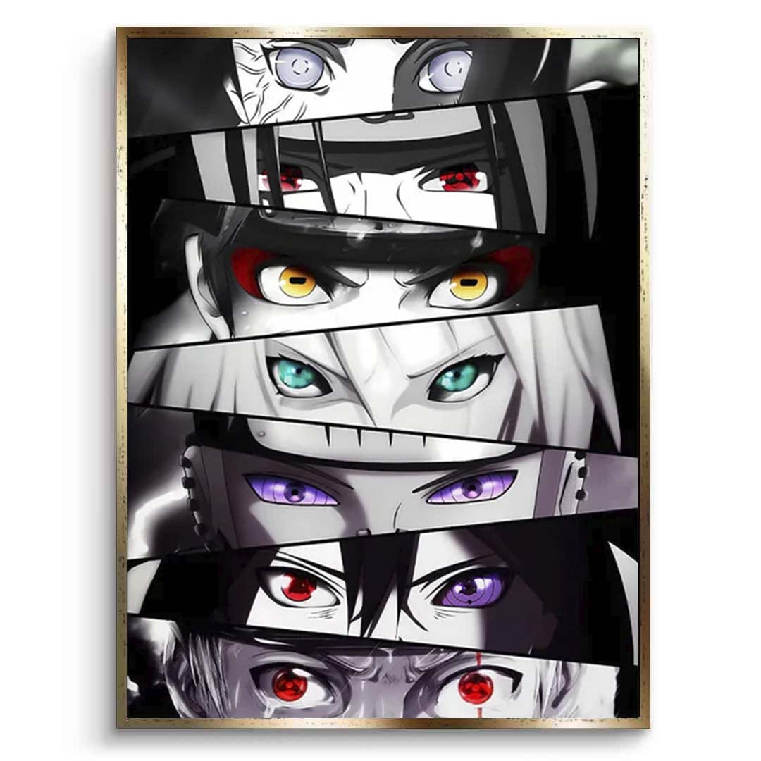 Naruto anime character eyes Canvas Wall Art Print
