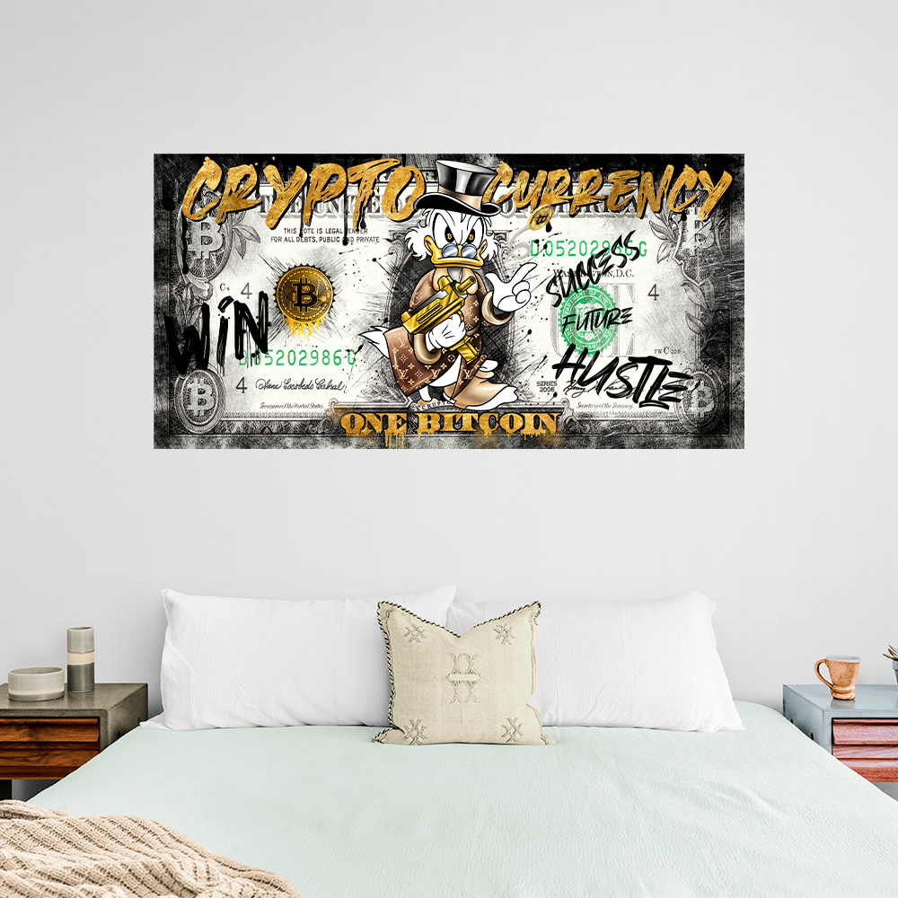 Luxury Money Art Canvas — Scrooge McDuck Crypto