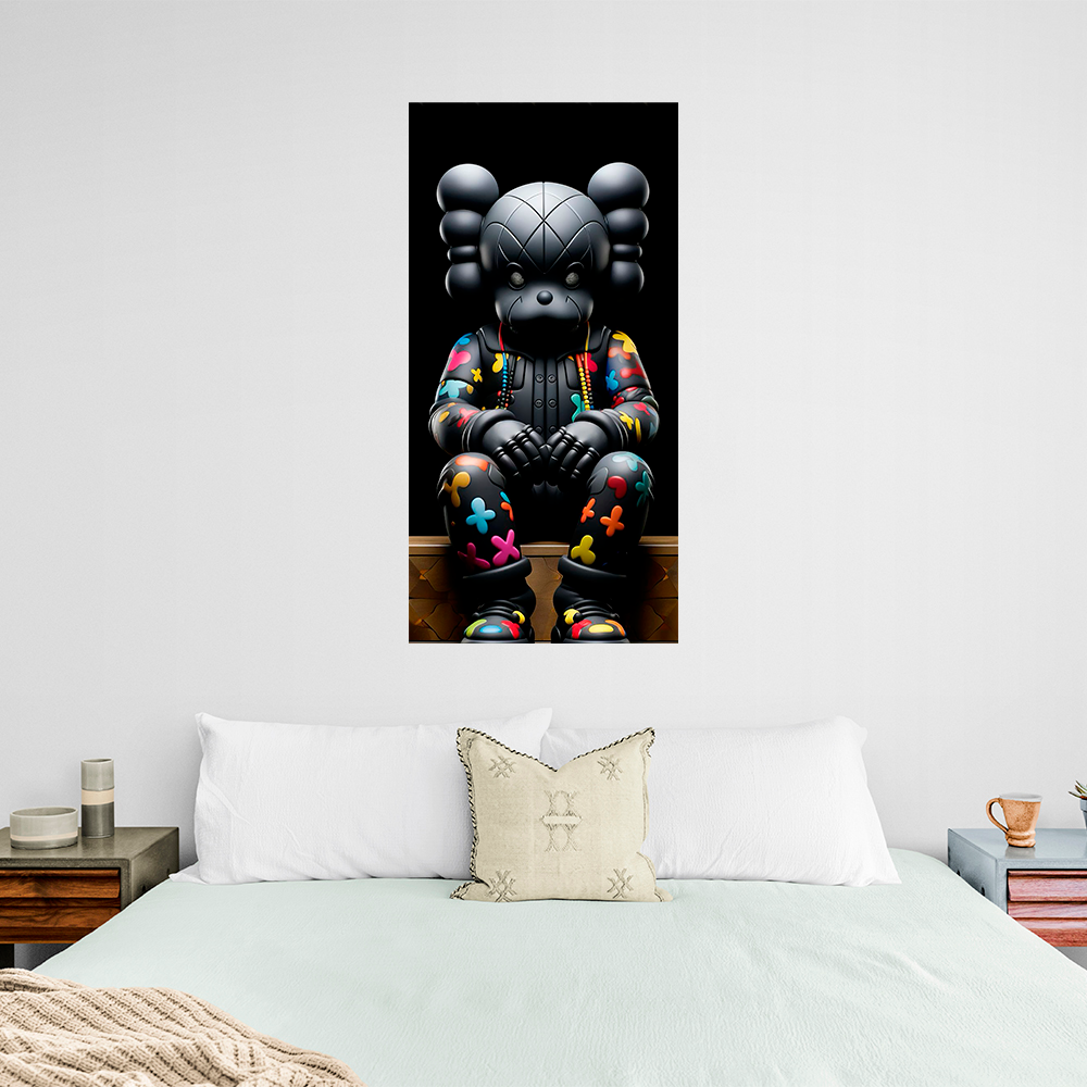 Sleek Bearbrick Canvas Art - Modern Urban Aesthetic for Stylish Spaces
