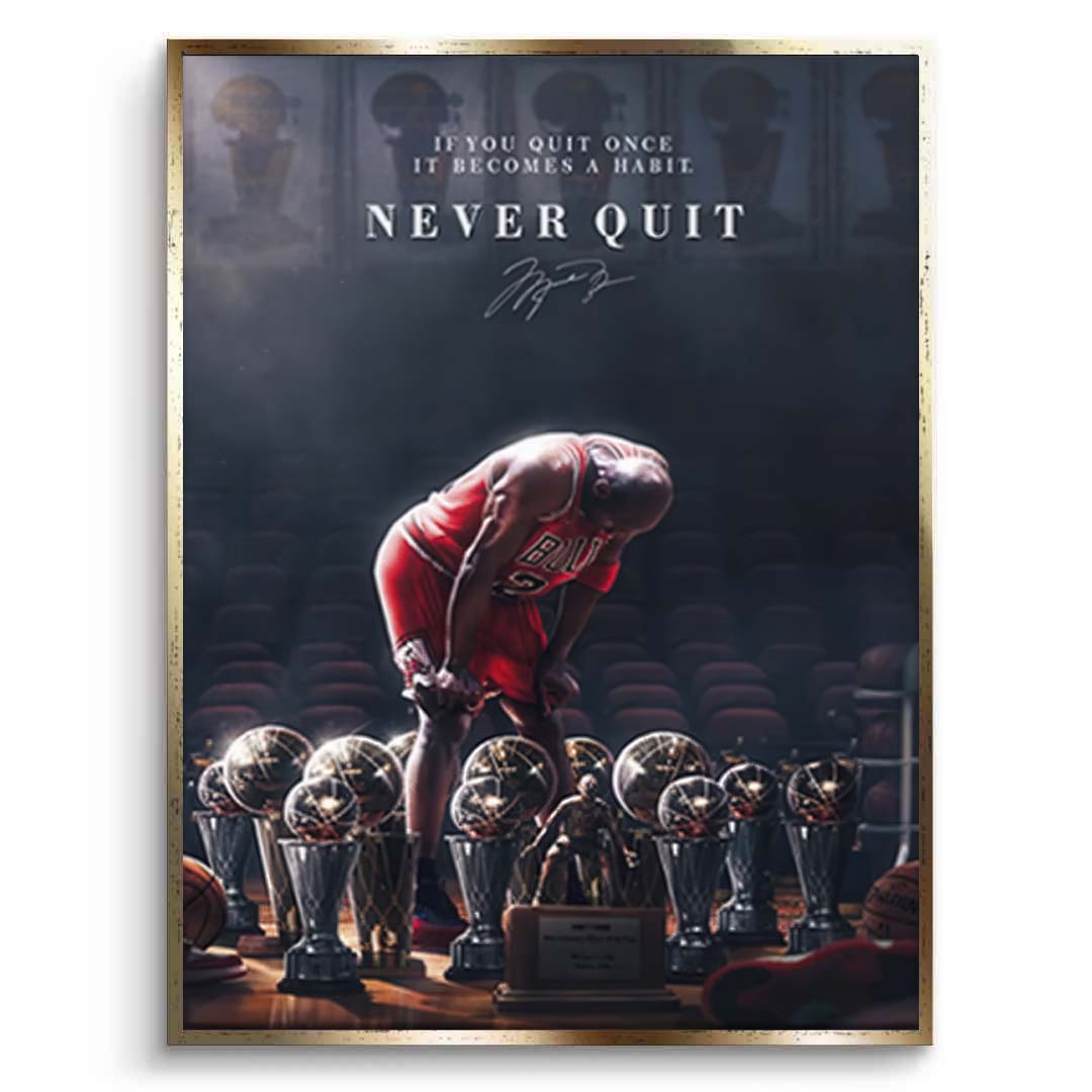 Never Give Up: The Path of a Legend Canvas Wall Art