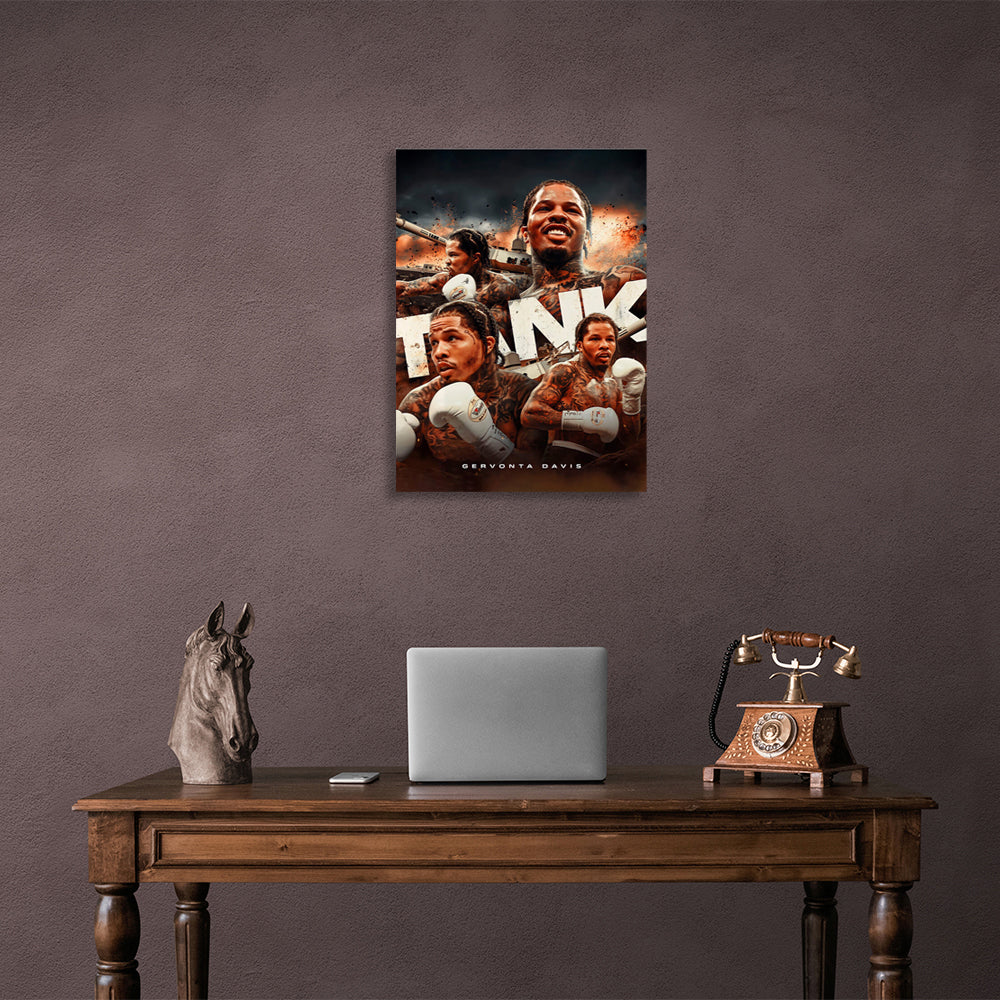 Kunstdruck auf Leinwand, Boxer Jervonta Davis