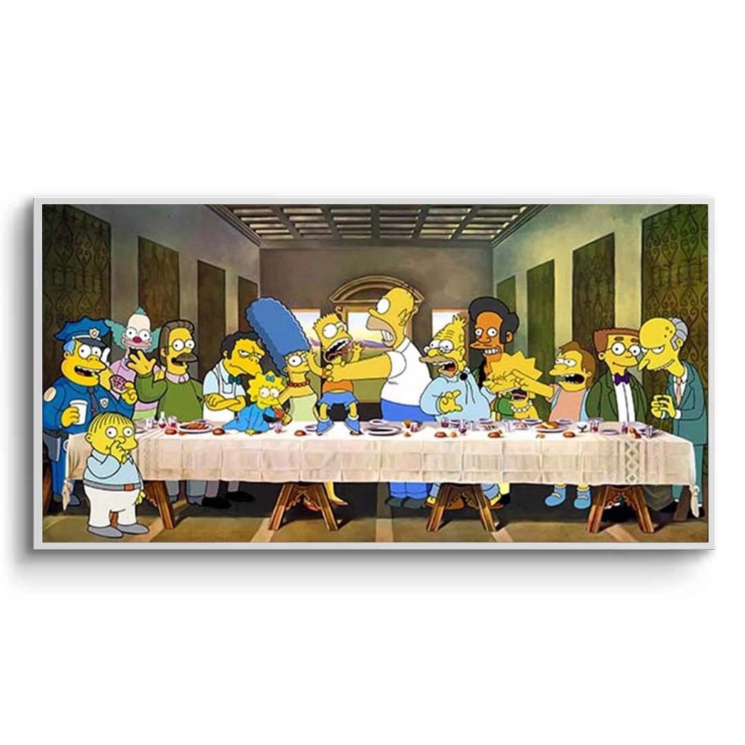 The Simpsons. Last Supper Canvas Wall Art Print