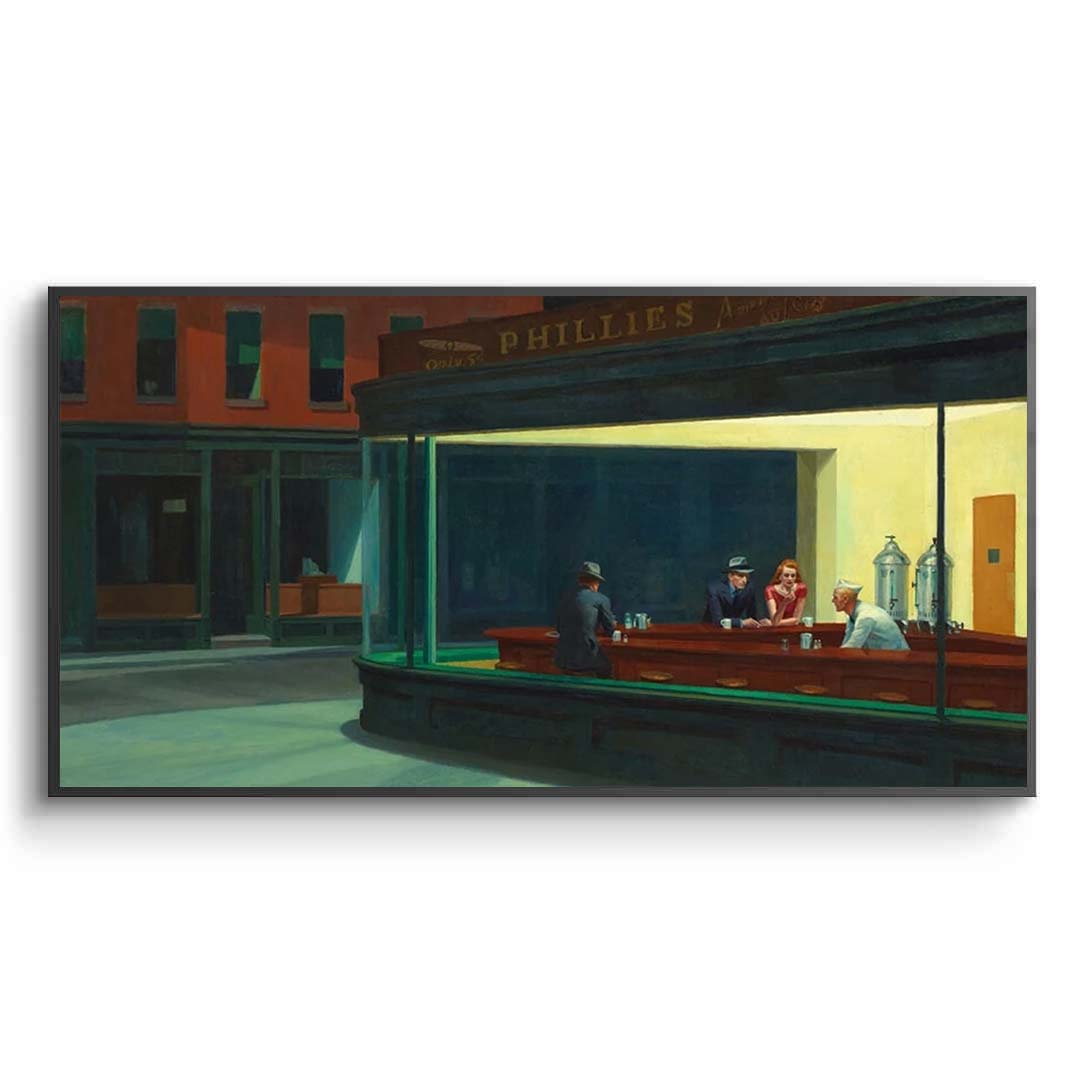 Reproduktion Midnighters Edward Hopper Reproduktion Leinwand Wand Kunstdruck