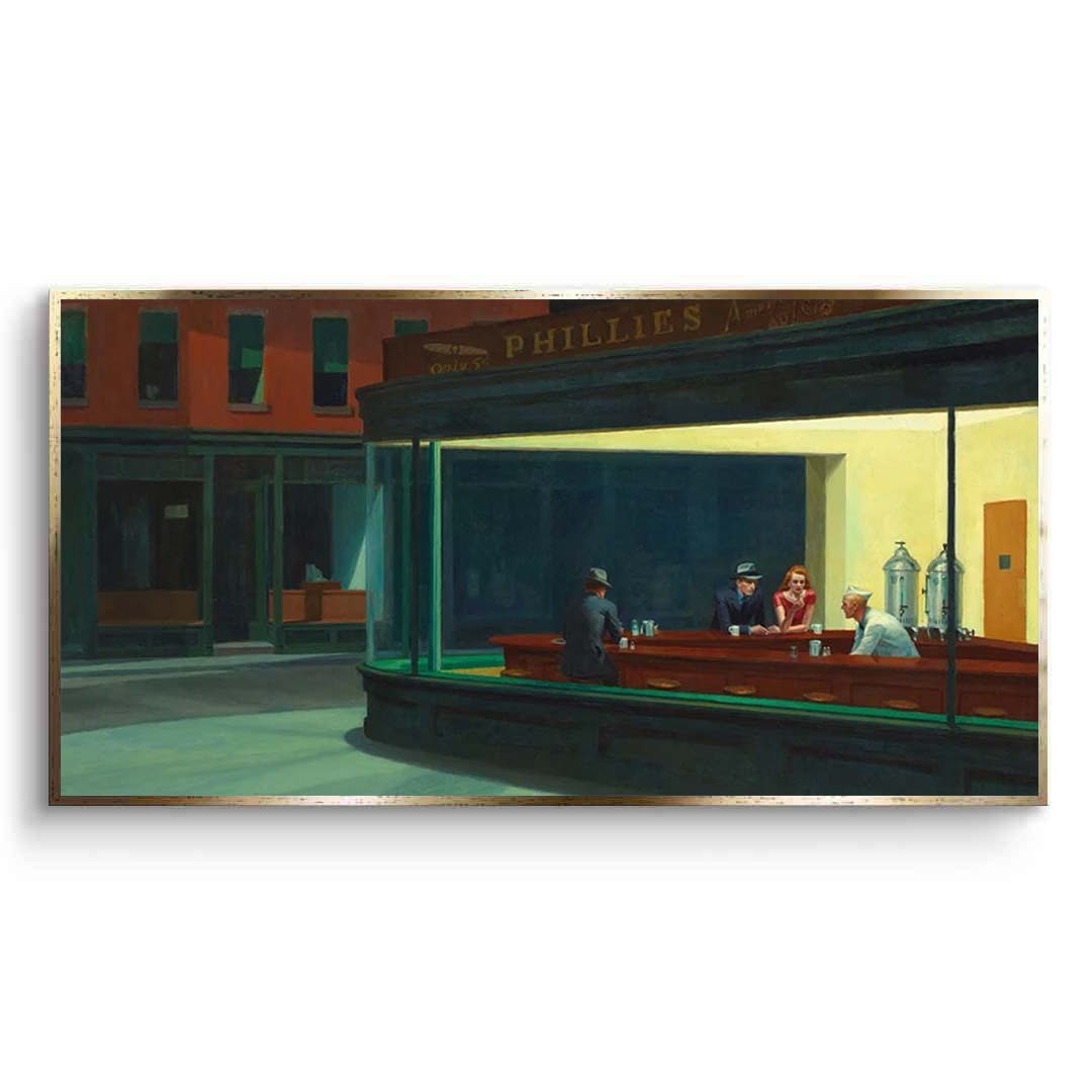 Reproduktion Midnighters Edward Hopper Reproduktion Leinwand Wand Kunstdruck