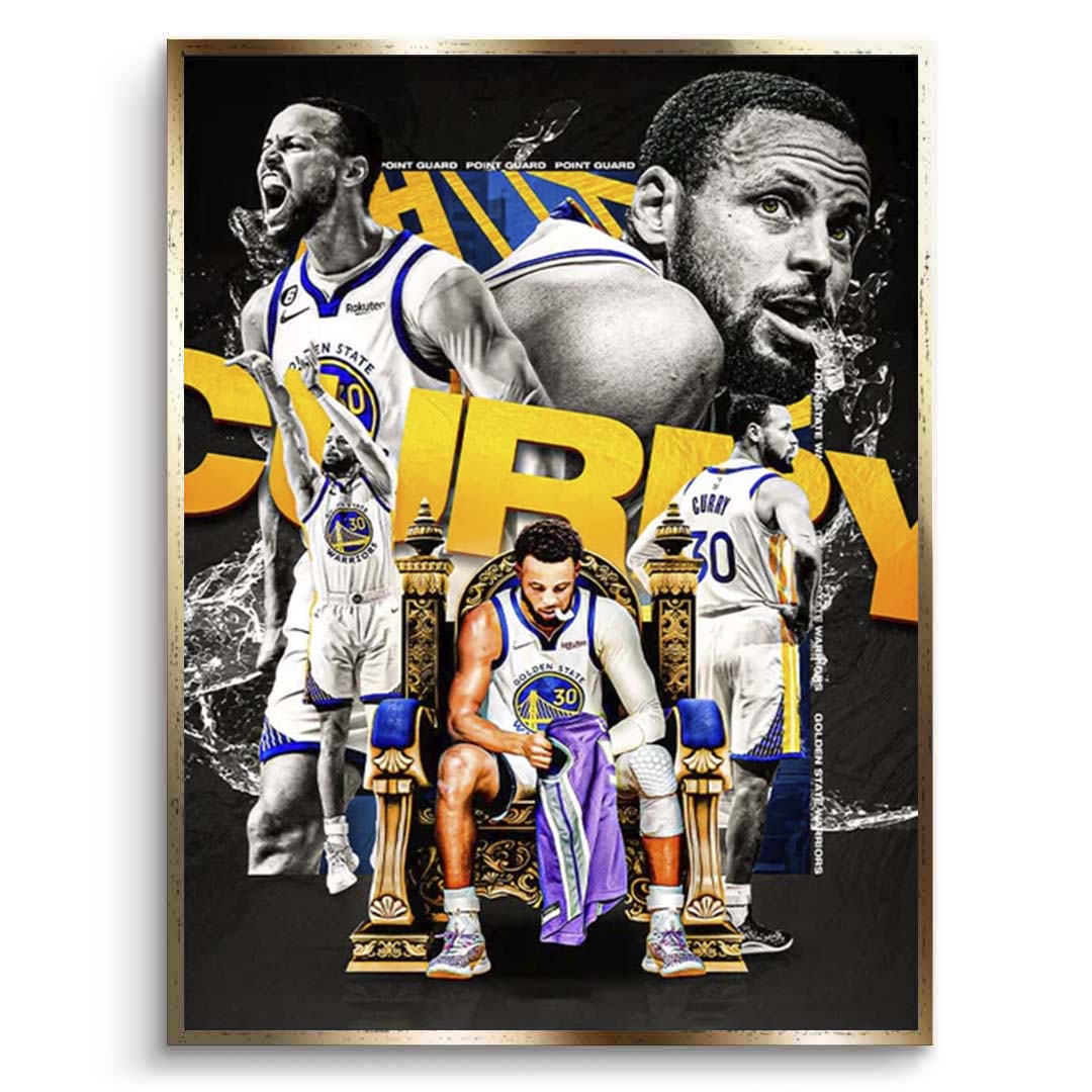 Leinwandbild, Motiv: Basketballspieler, Golden State Warriors, Stephen Curry, Wandbild