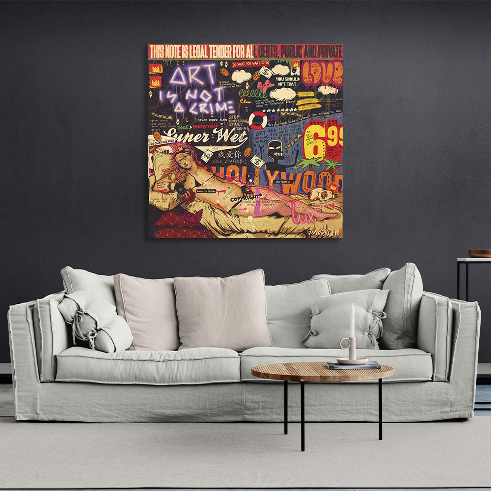 Pop-Art-Druck „Venus und Tizian“ auf Leinwand