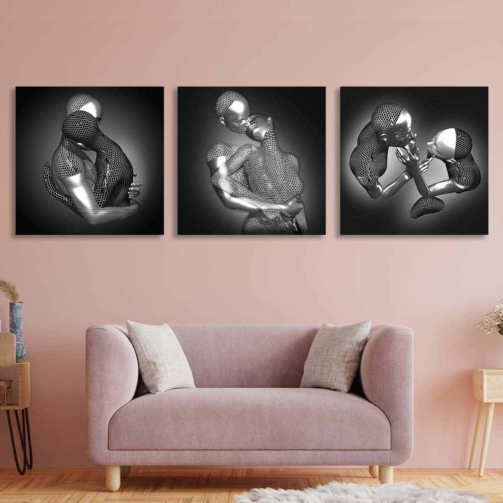 Metal Statues Canvas Wall Art Print