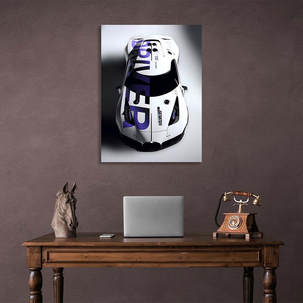 Leinwandbild „Bugatti – Weißes Auto“