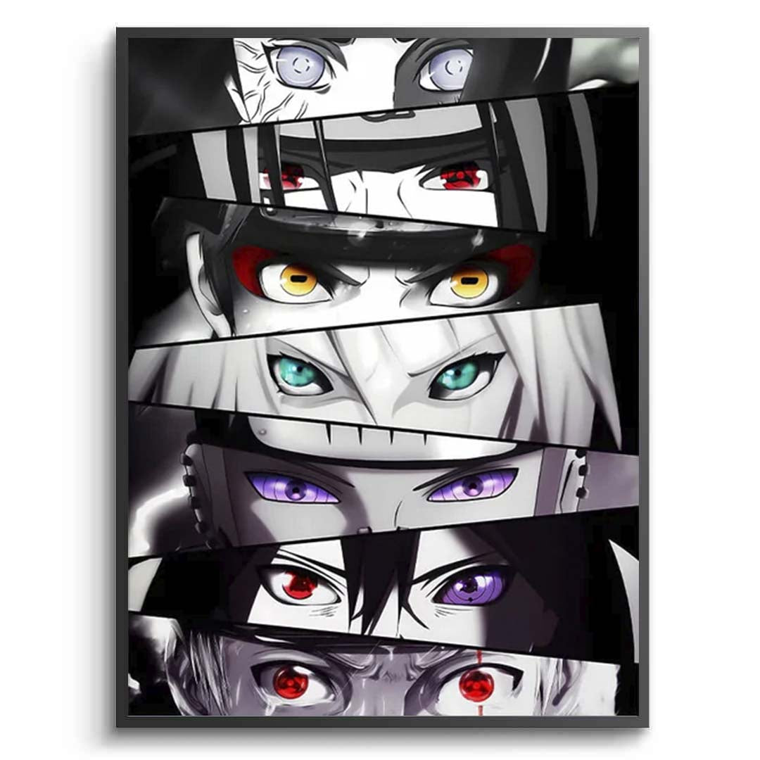 Naruto anime character eyes Canvas Wall Art Print