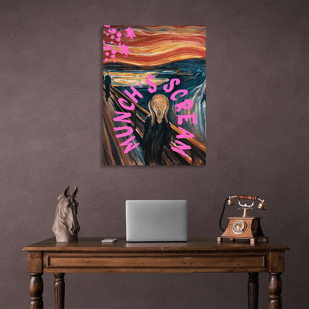 Kunstdruck auf Leinwand, Motiv „Munchs Schrei“