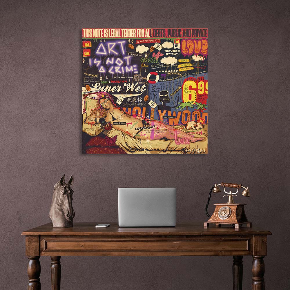 Pop-Art-Druck „Venus und Tizian“ auf Leinwand