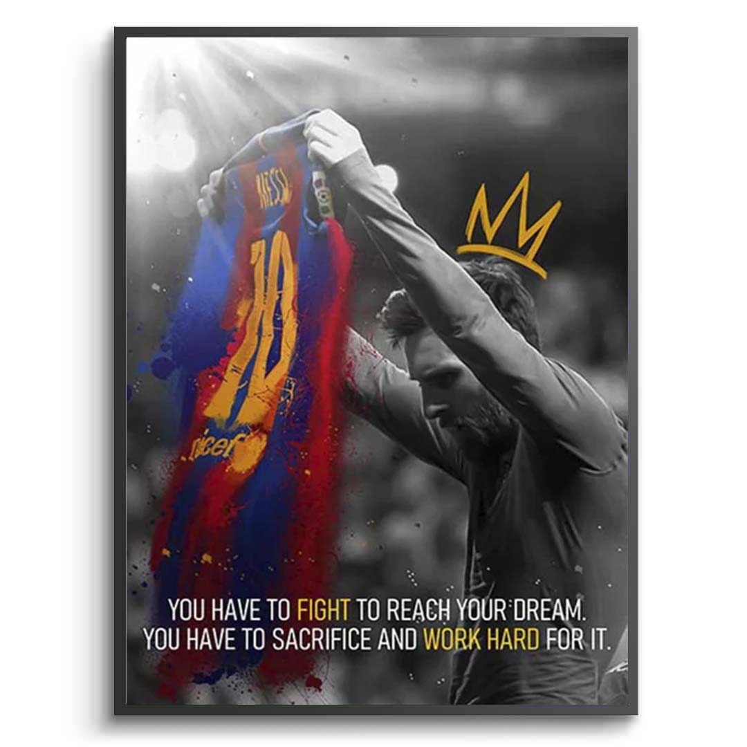 „DON'T STOP KEEP GOING“ – motivierender Kunstdruck auf Leinwand