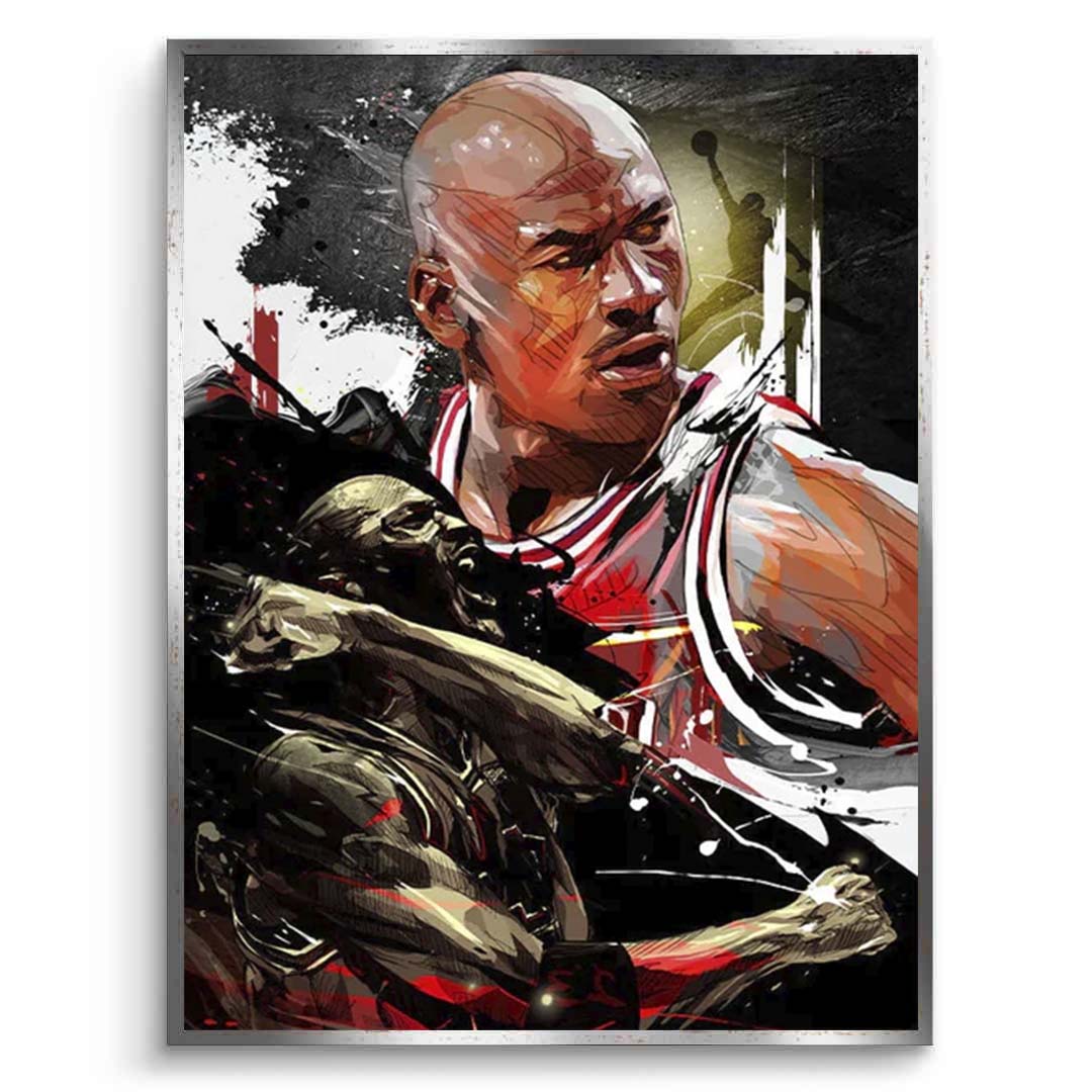 Basketball player Michael Jordan Canvas Wall Art Print