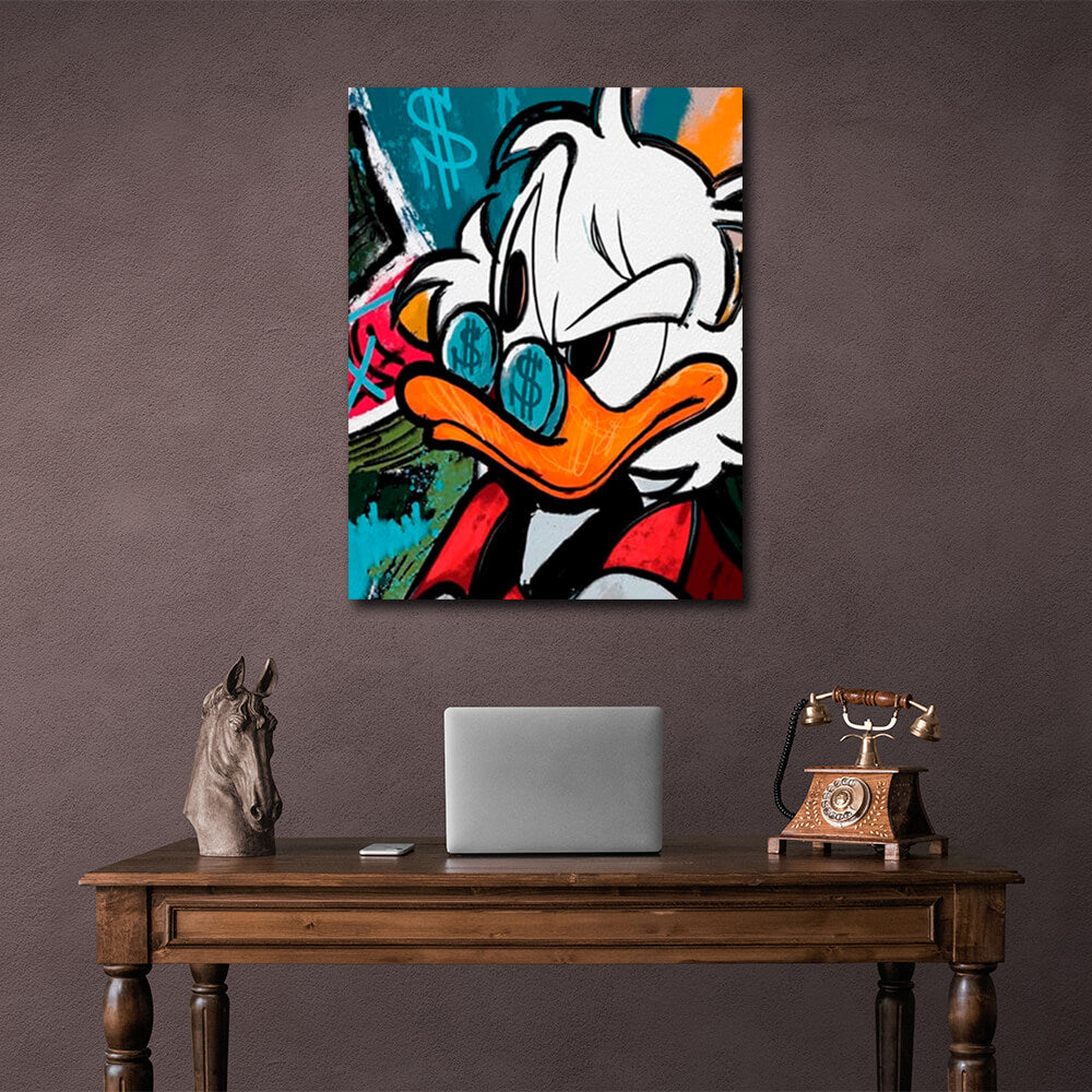 Uncle Scrooge Inspirational Canvas Wall Art Print