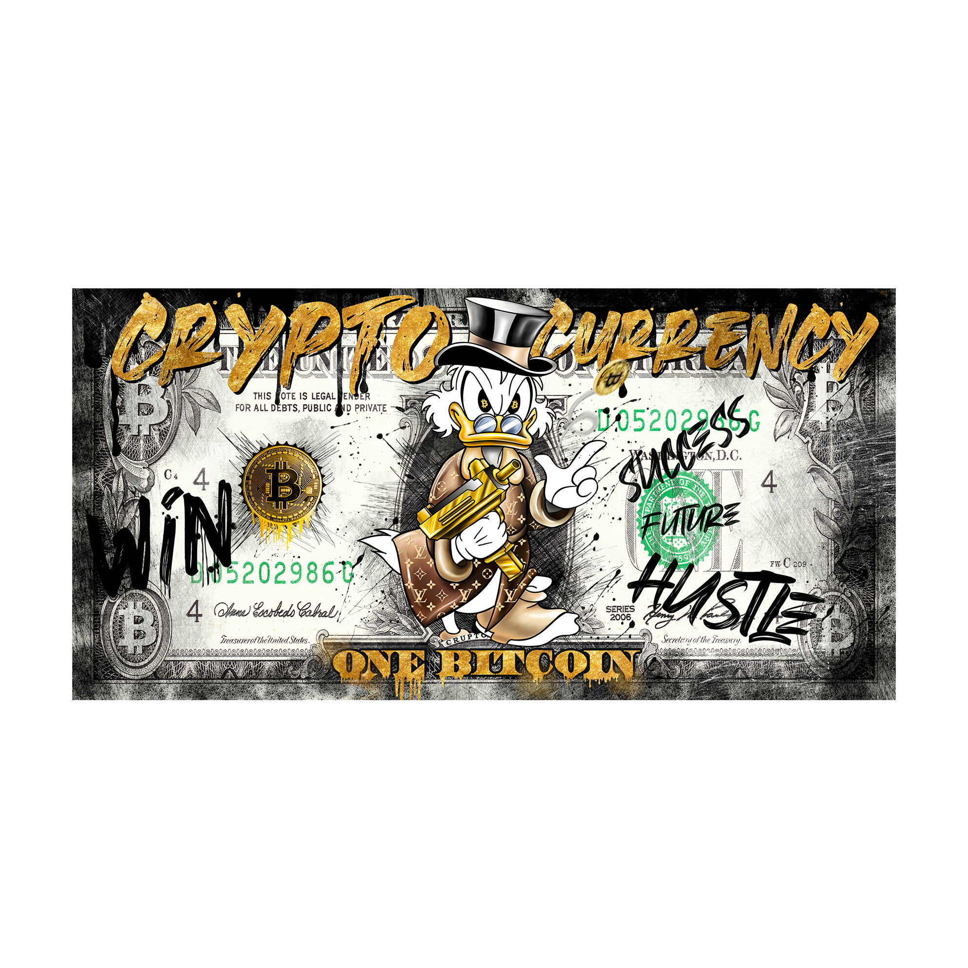 Luxury Money Art Canvas — Scrooge McDuck Crypto