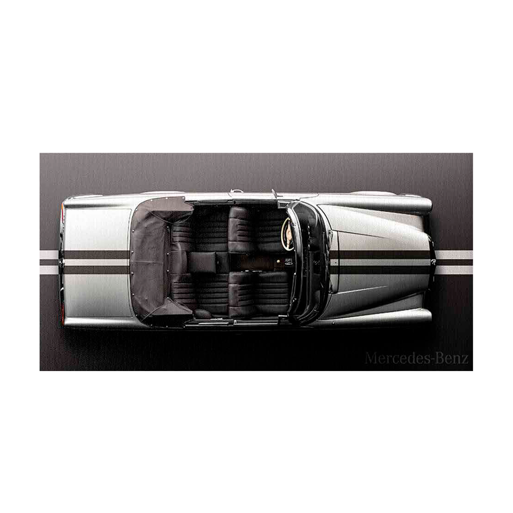 Leinwandbild, Porsche 911, grün, auf grauem Hintergrund