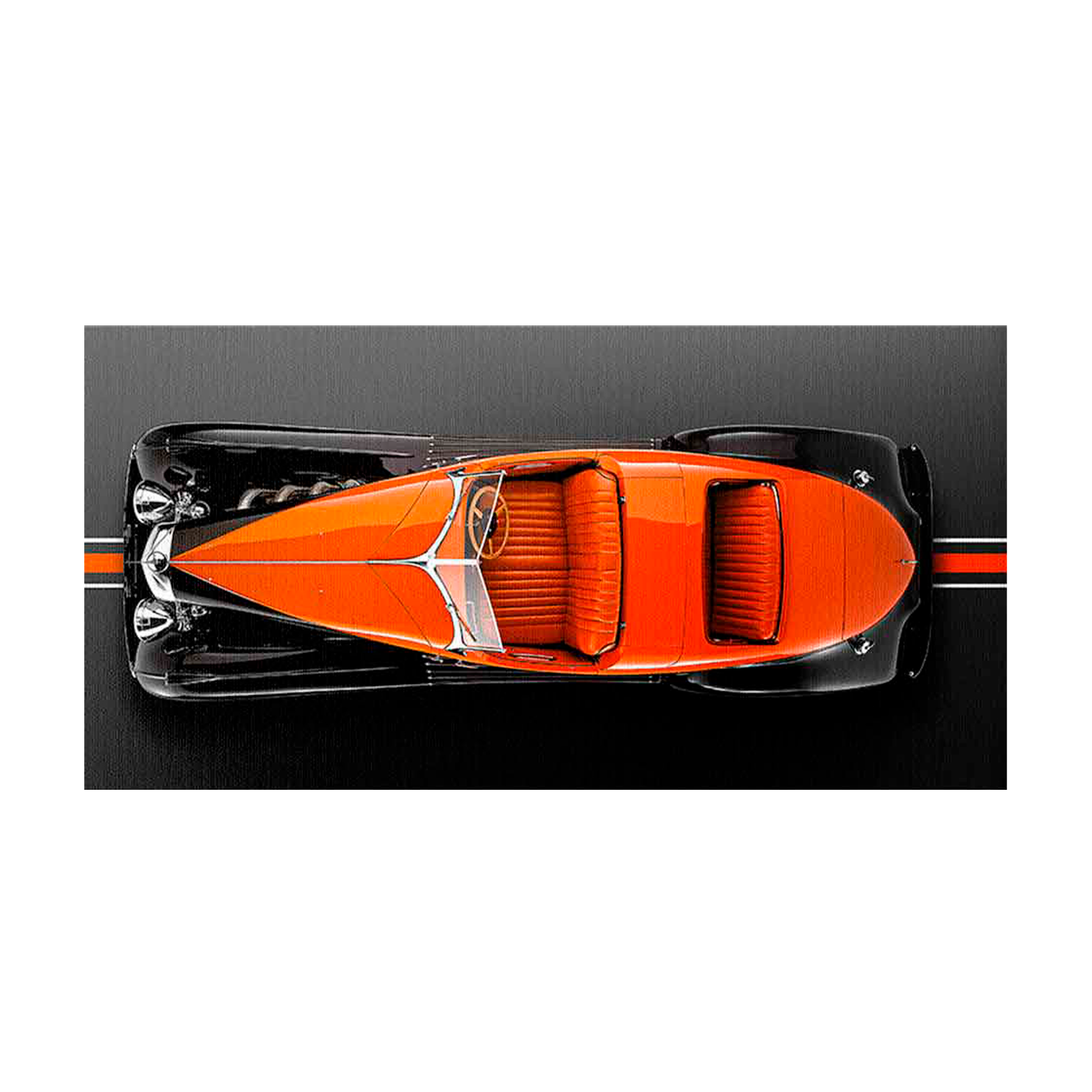 Leinwandbild, Porsche 911, grün, auf grauem Hintergrund