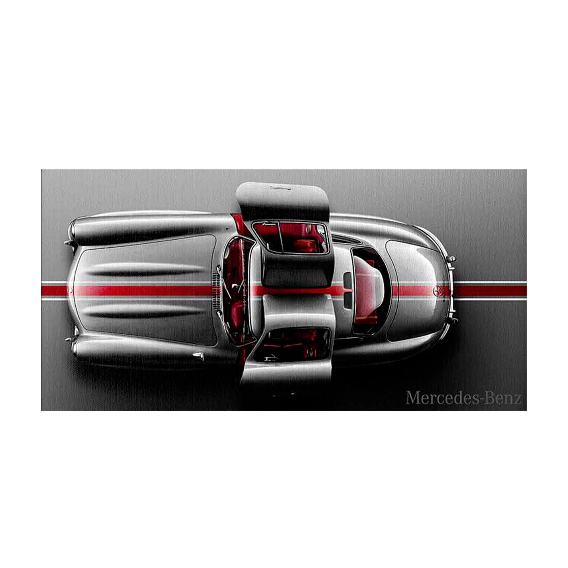 Leinwandbild, Porsche 911, grün, auf grauem Hintergrund