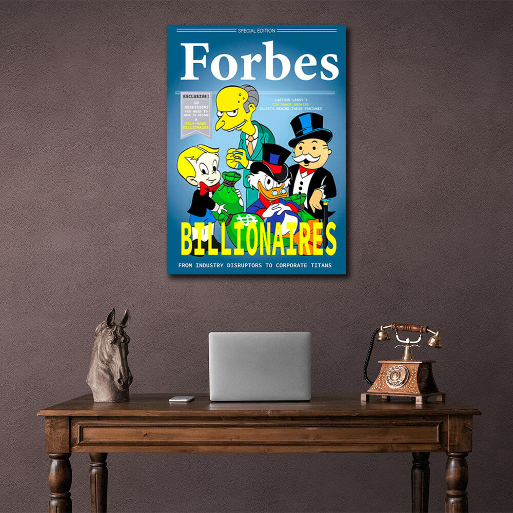 Monopoly Scrooge Billionaires Inspirational Canvas Wall Art Print