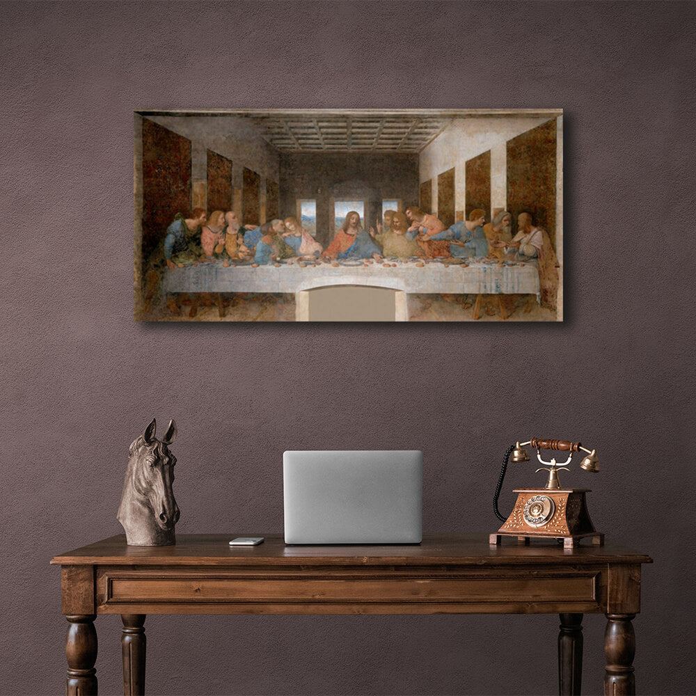 Reproduktion von Leonardo Da Vincis „Das letzte Abendmahl“, Reproduktion auf Leinwand, Kunstdruck