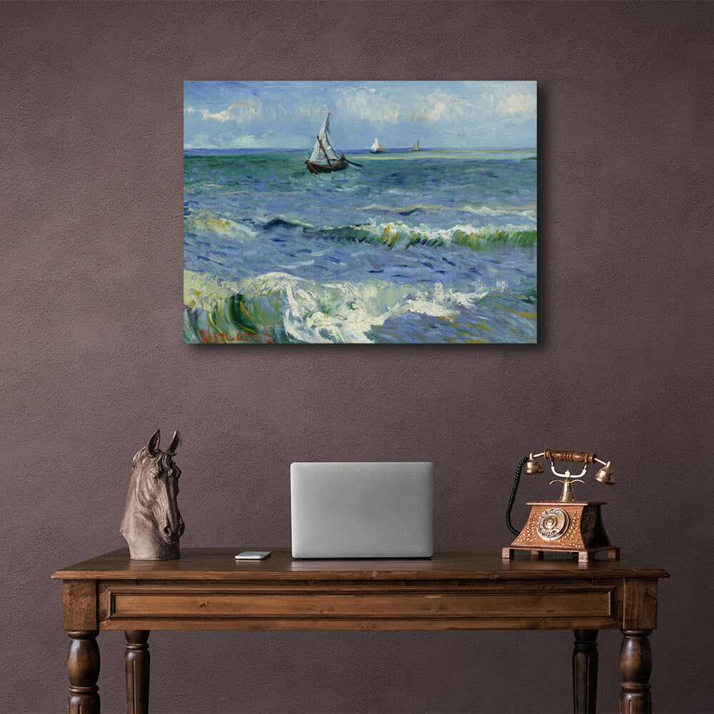 Reproduktion, Meereslandschaft bei St. Mary's, Vincent van Gogh, Reproduktion, Leinwandbild, Wandbild