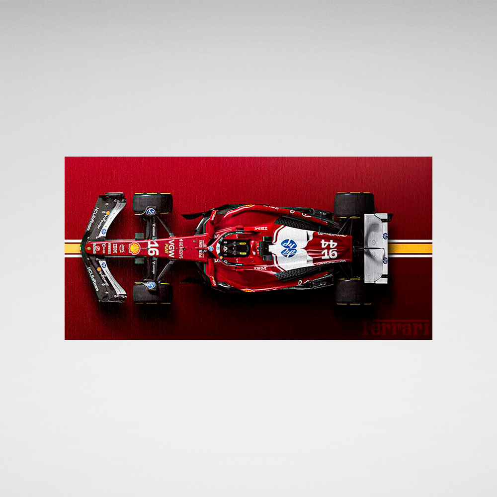 Leinwandbild, Porsche 911, grün, auf grauem Hintergrund