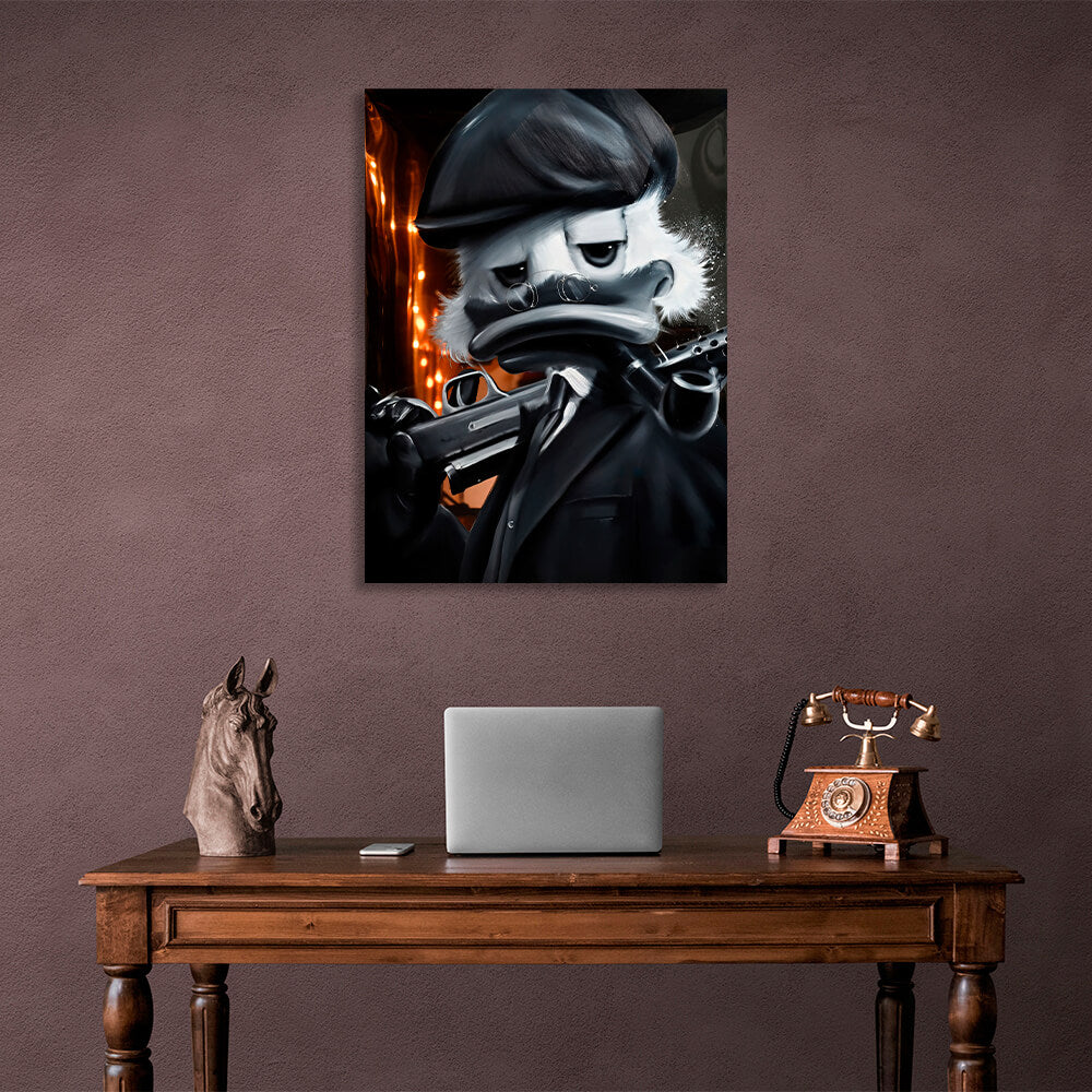 Inspirierender Leinwand-Kunstdruck „Scrooge Mafia“