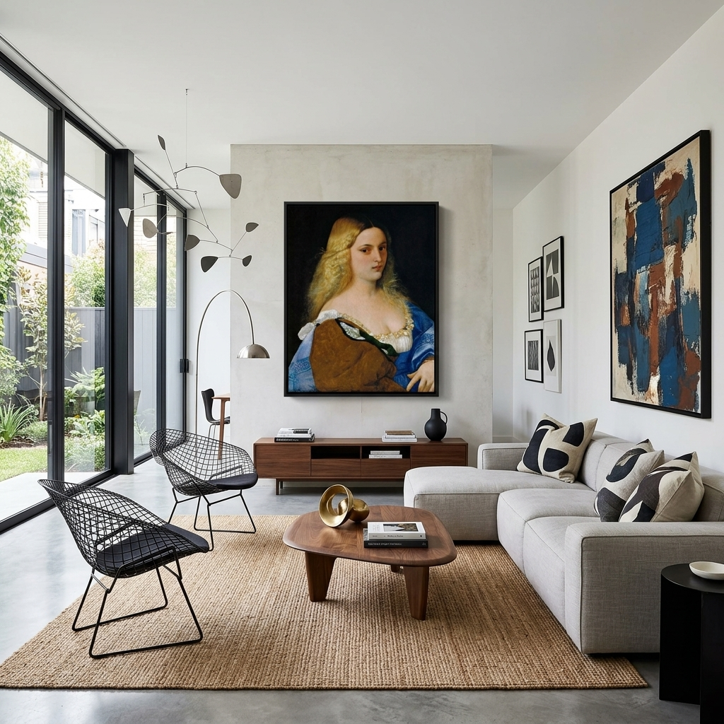 Reproduktion „Violante“ von Tizian, Reproduktion auf Leinwand, Kunstdruck