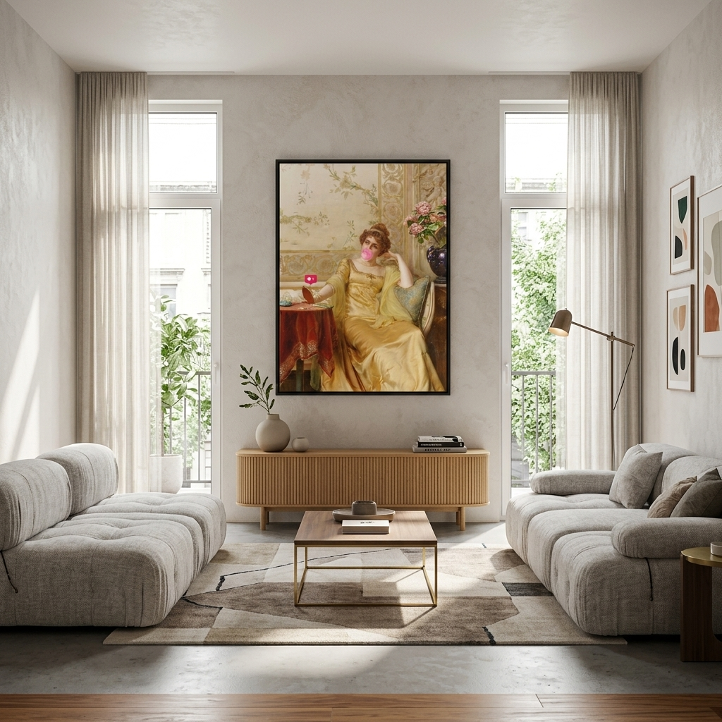 Leinwandbild Eleganz mit Kaugummi und Ähnlichem