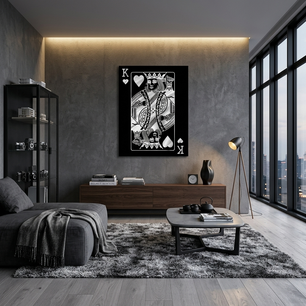 Um König Silber motivierende Leinwand Wand Kunstdruck zu motivieren