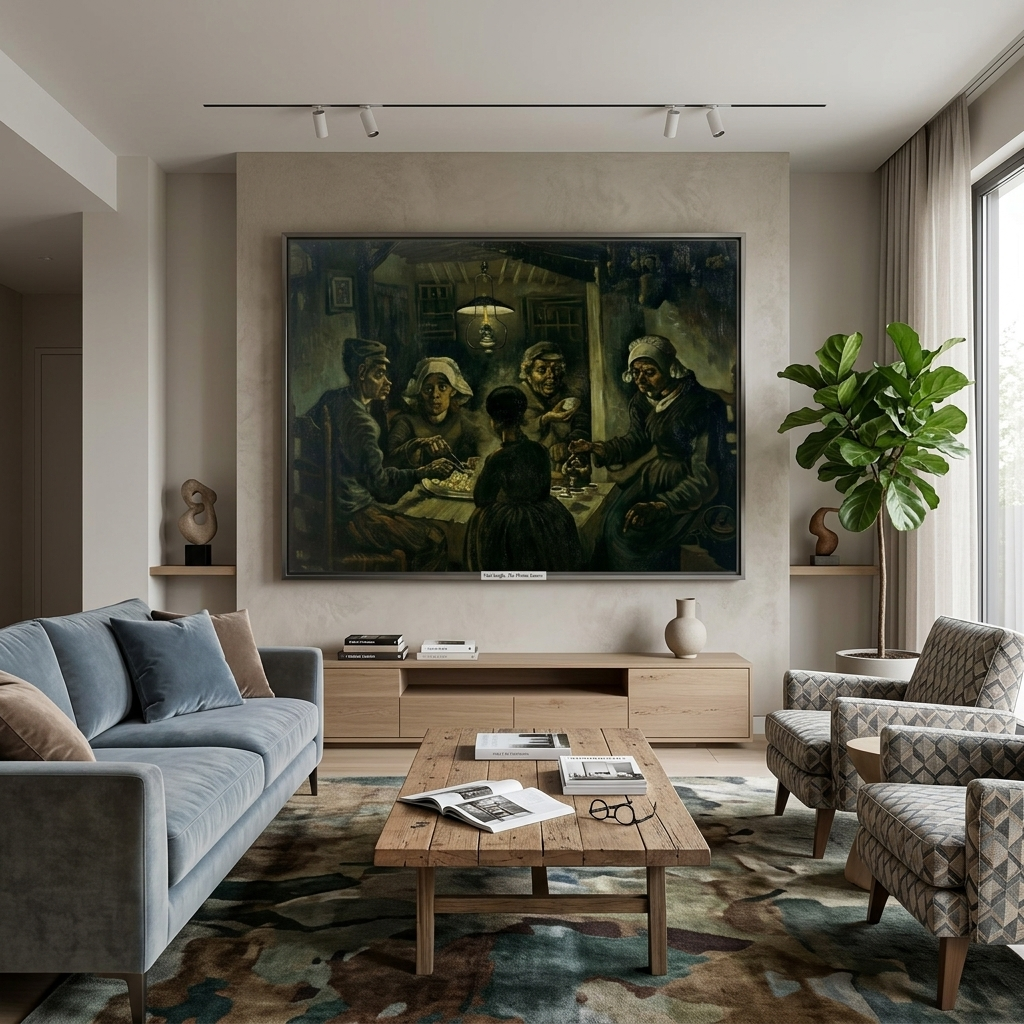 Reproduktion Kartoffelesser Reproduktion Leinwand Wand Kunstdruck