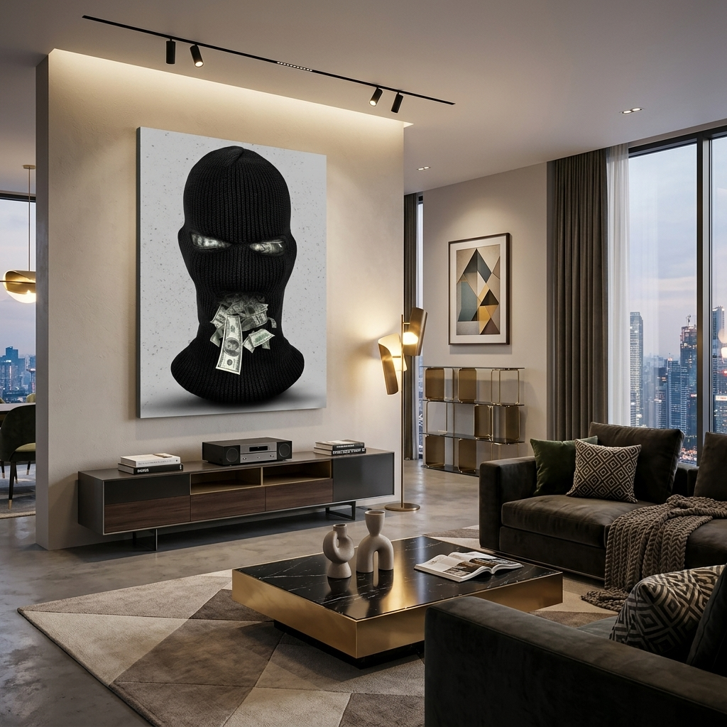 Money Gang Motivational Canvas Wall Art Print