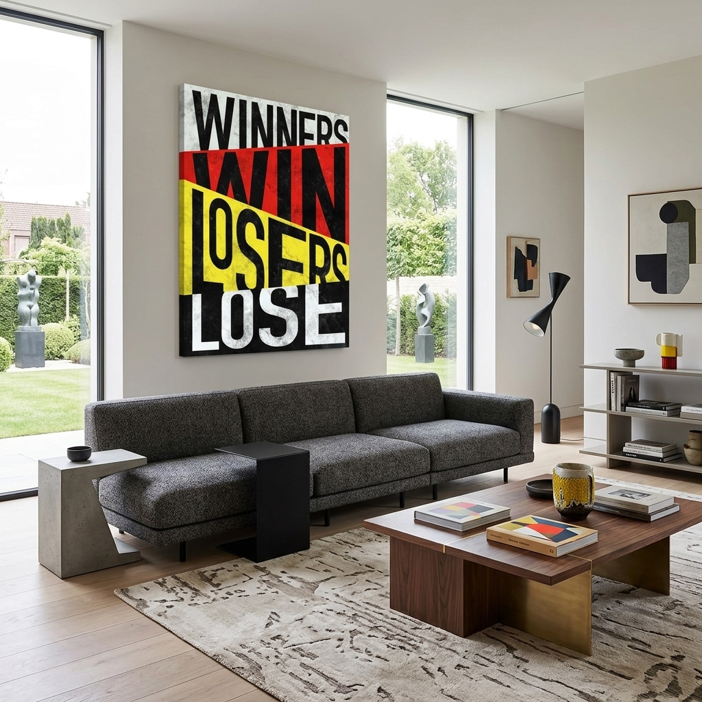 Zur Motivation Gewinner gewinnen motivierender Leinwand-Kunstdruck