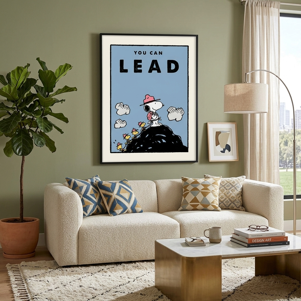 Leinwandbild „Travelling Doggy“ mit Aufschrift
