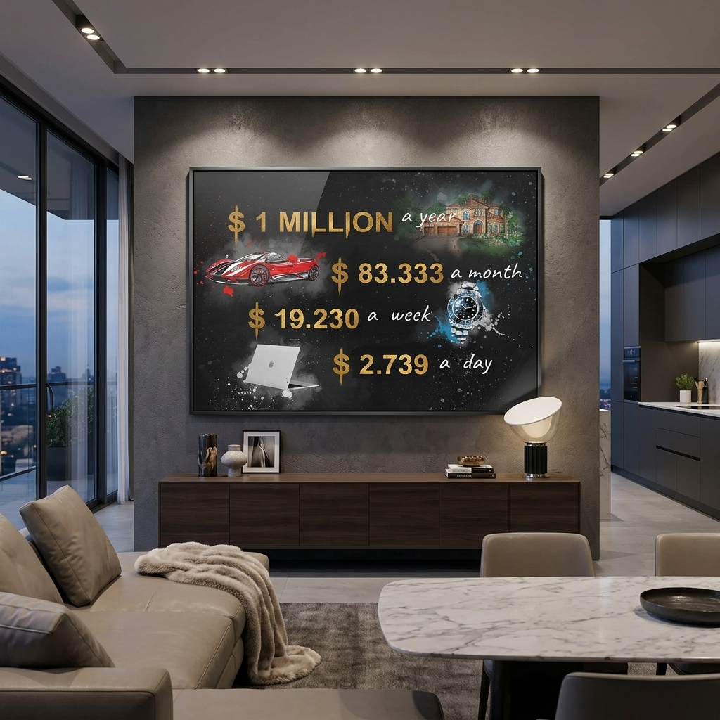 „DON'T STOP KEEP GOING“ – motivierender Kunstdruck auf Leinwand