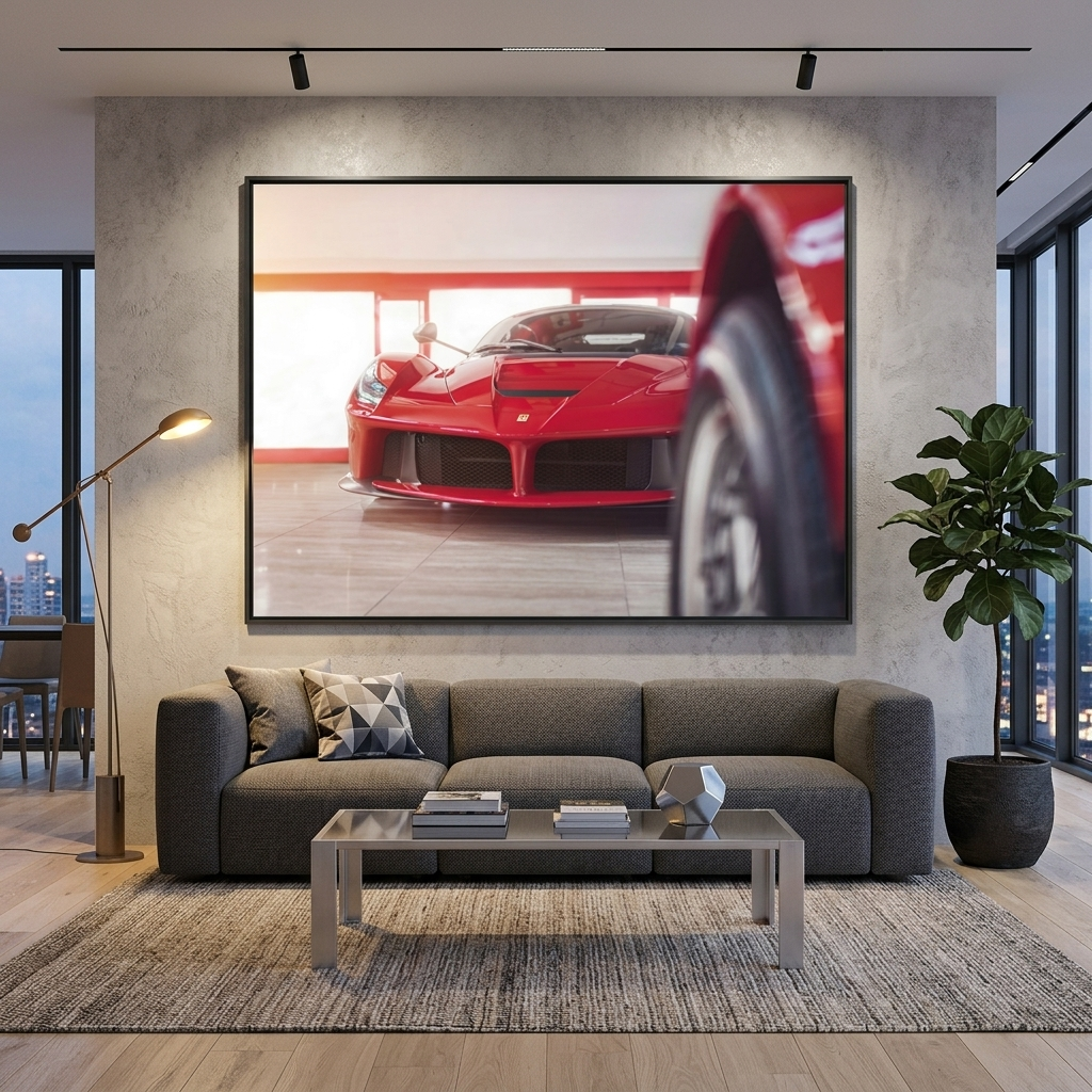 Leinwandbild „Roter Ferrari“