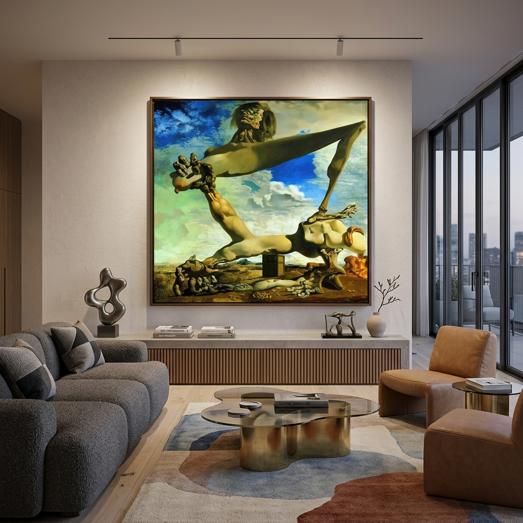Reproduktion, weiche Konstruktion mit Bohnen, Reproduktion, Kunstdruck auf Leinwand, Wandbild