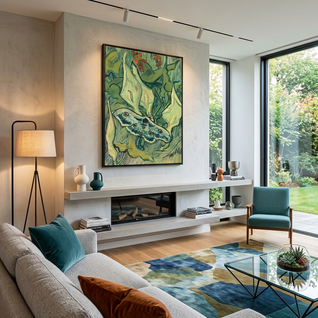 Reproduktion „Der tote Kopfwurm“ von Van Gogh, Reproduktion auf Leinwand, Kunstdruck