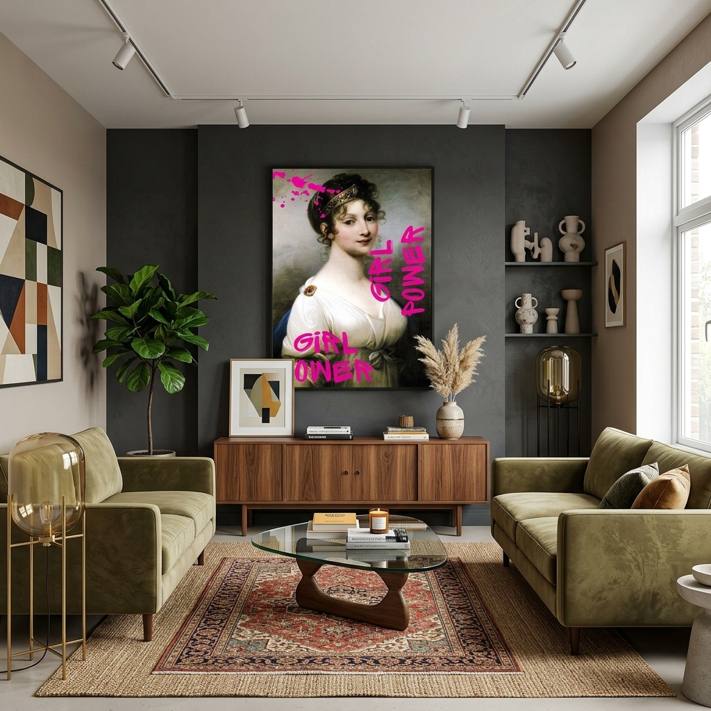 Kunstdruck auf Leinwand, Louise. Frauenpower