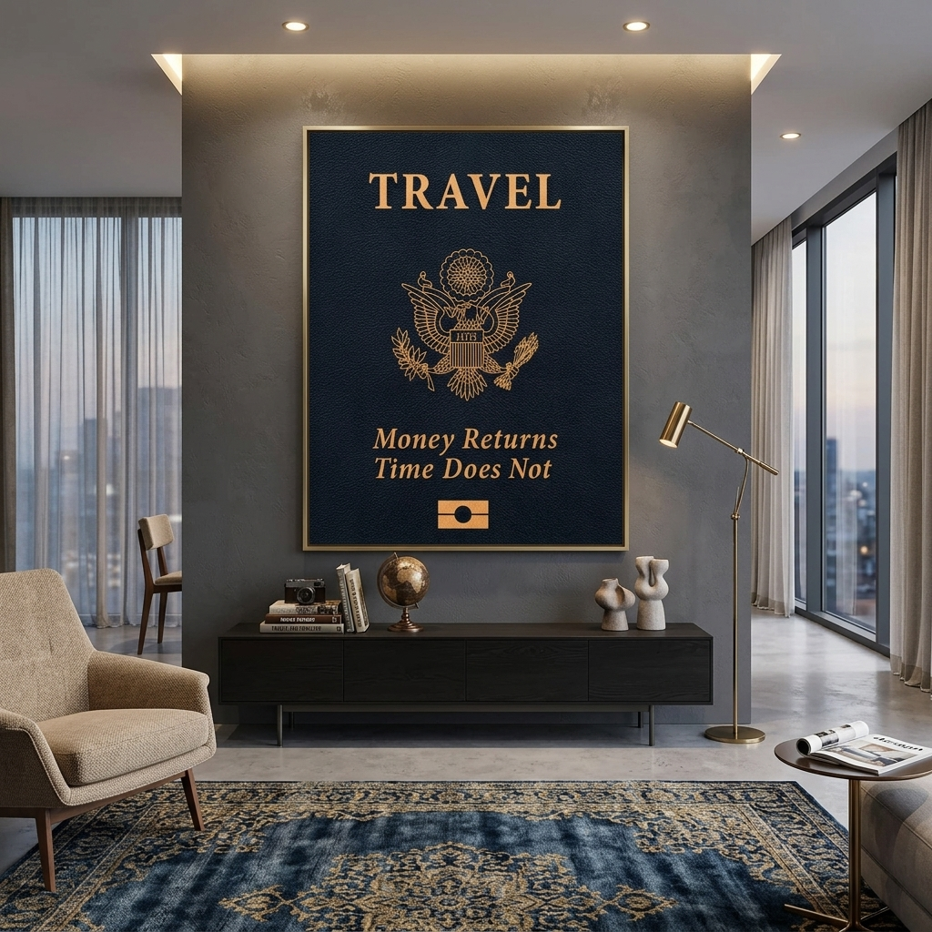 Zur Motivation Reisepass Motivierender Leinwand-Kunstdruck
