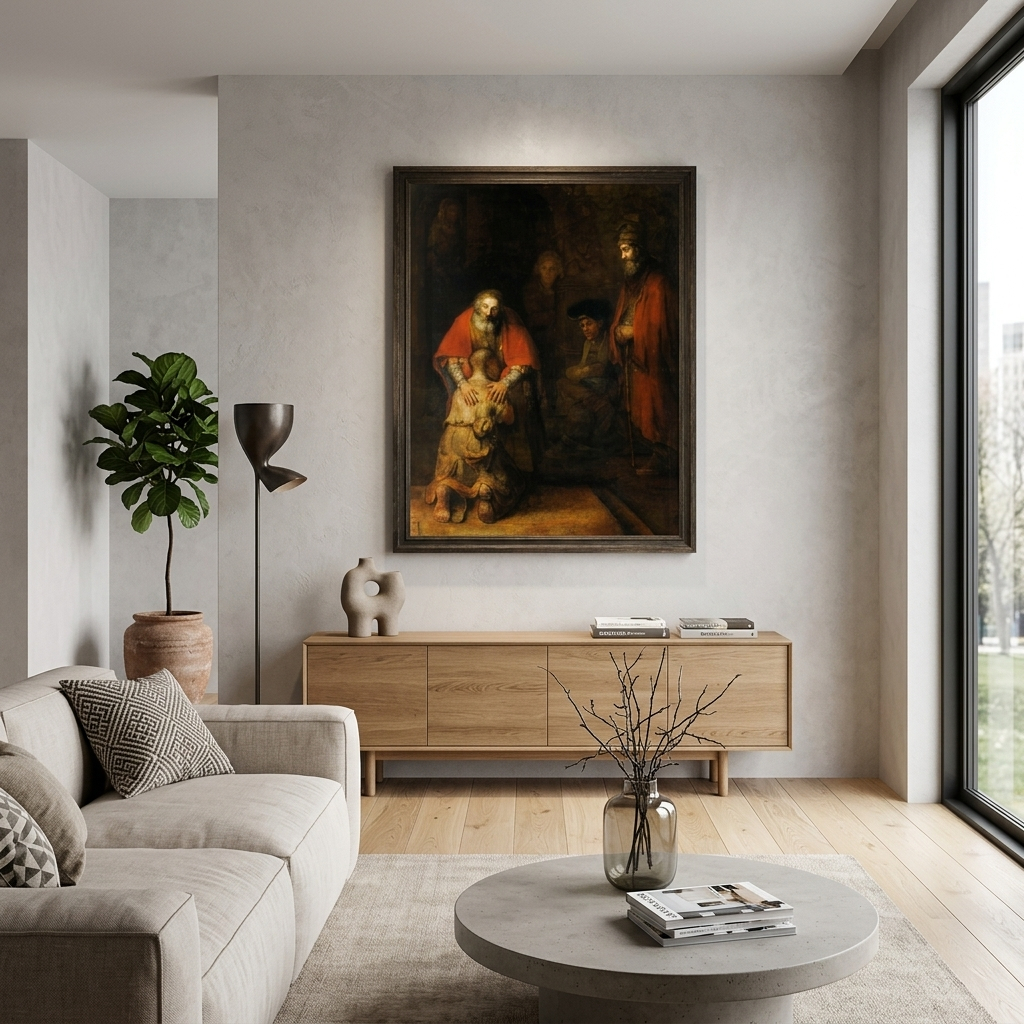 Reproduktion Die Rückkehr des verlorenen Sohnes Reproduktion Leinwand Wand Kunstdruck