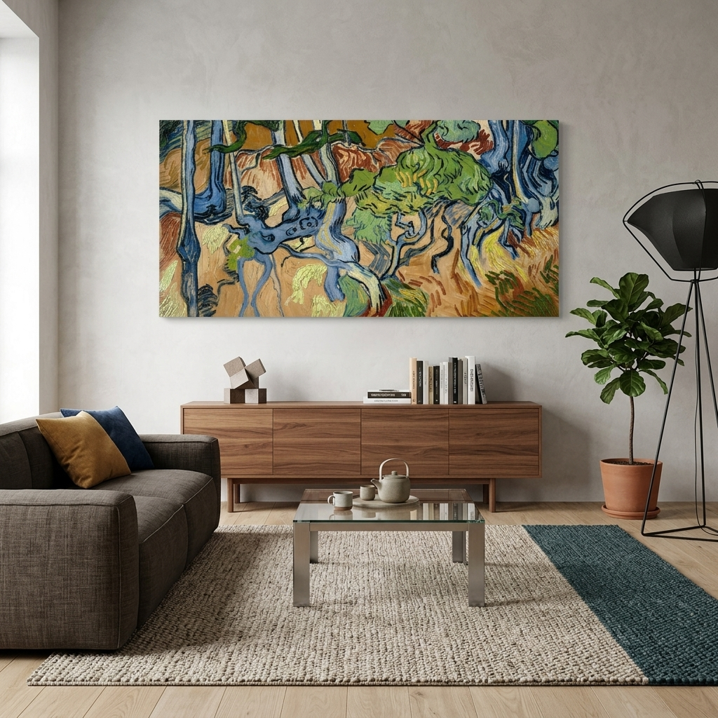 Reproduktion Baumwurzeln Reproduktion Leinwand Wand Kunstdruck