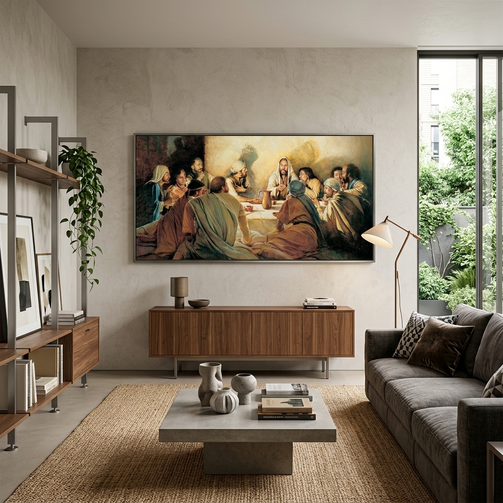 Jesus Last Supper Reproduction Canvas Wall Art Print
