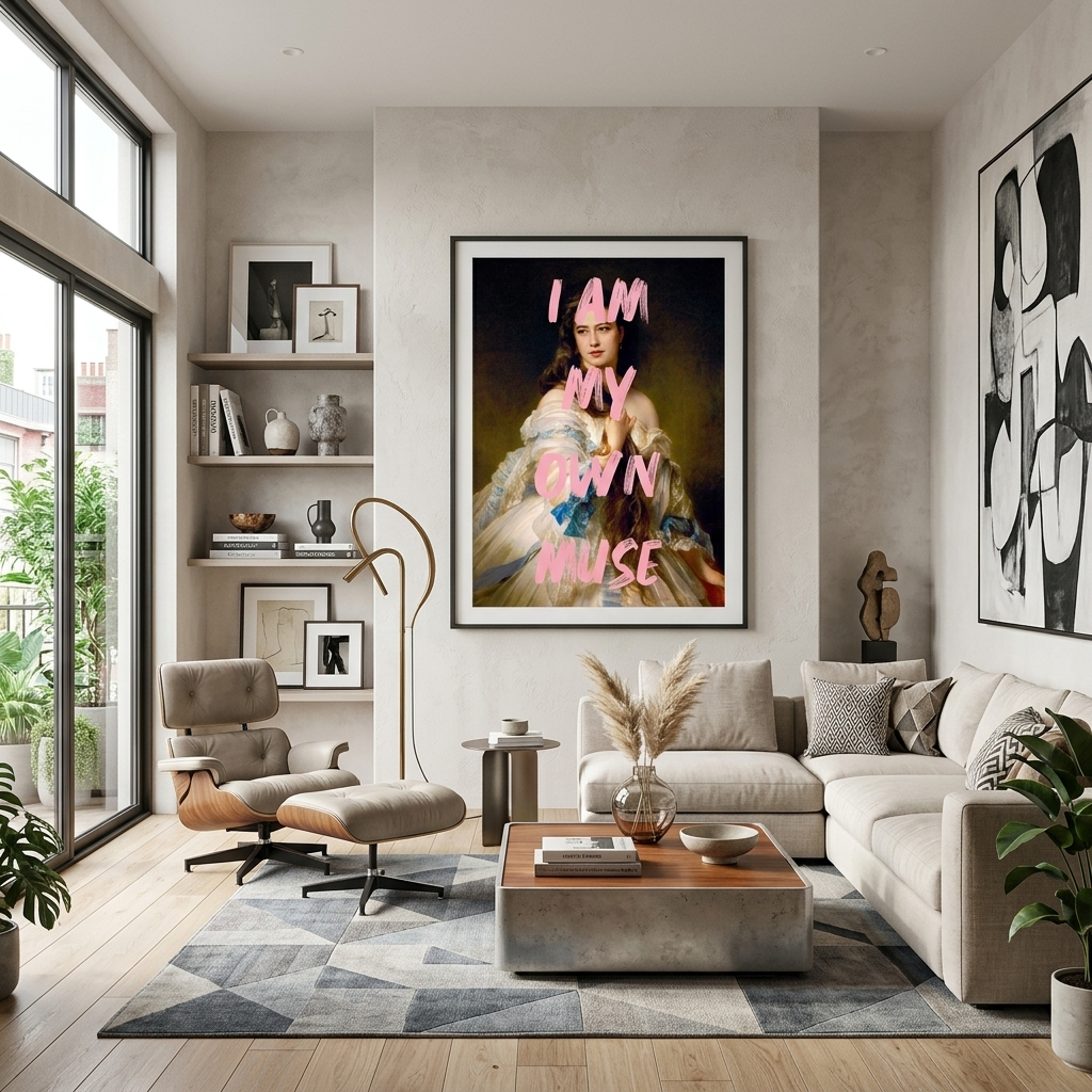 Kunstdruck auf Leinwand, Porträt von Rimskaya-Korsakova. Ich bin meine eigene Muse